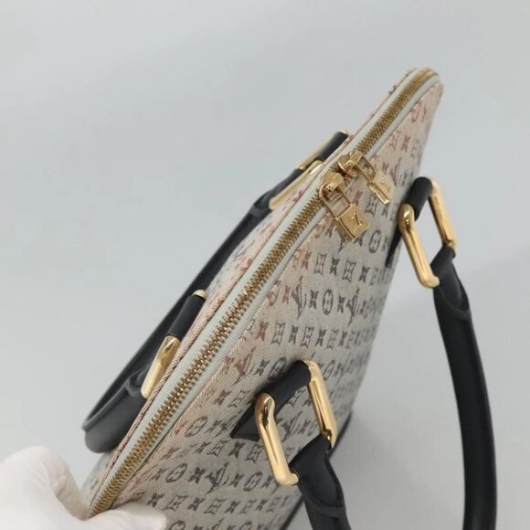 LOUIS VUITTON Monogram Mini Alma Haut Hand Bag Blue M92202 LV Auth - Picture 10 of 15